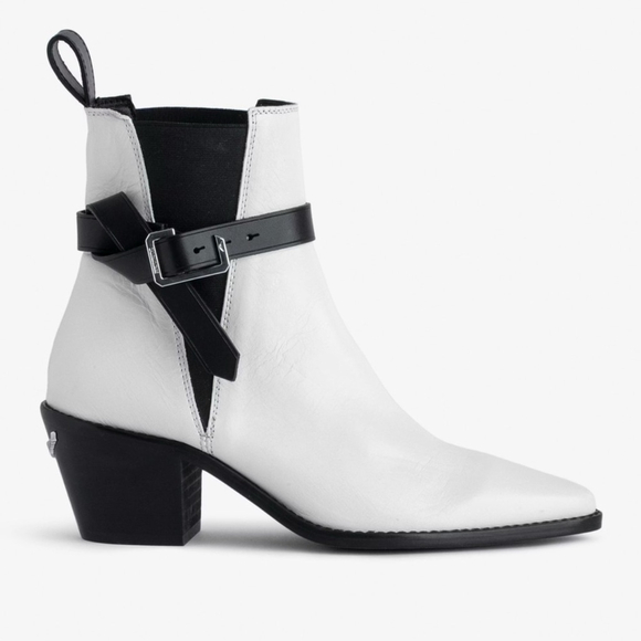 Zadig & Voltaire Shoes - Zadig & Voltaire Tyler Cecilia Vintage Patent Ankle Boot, Ice